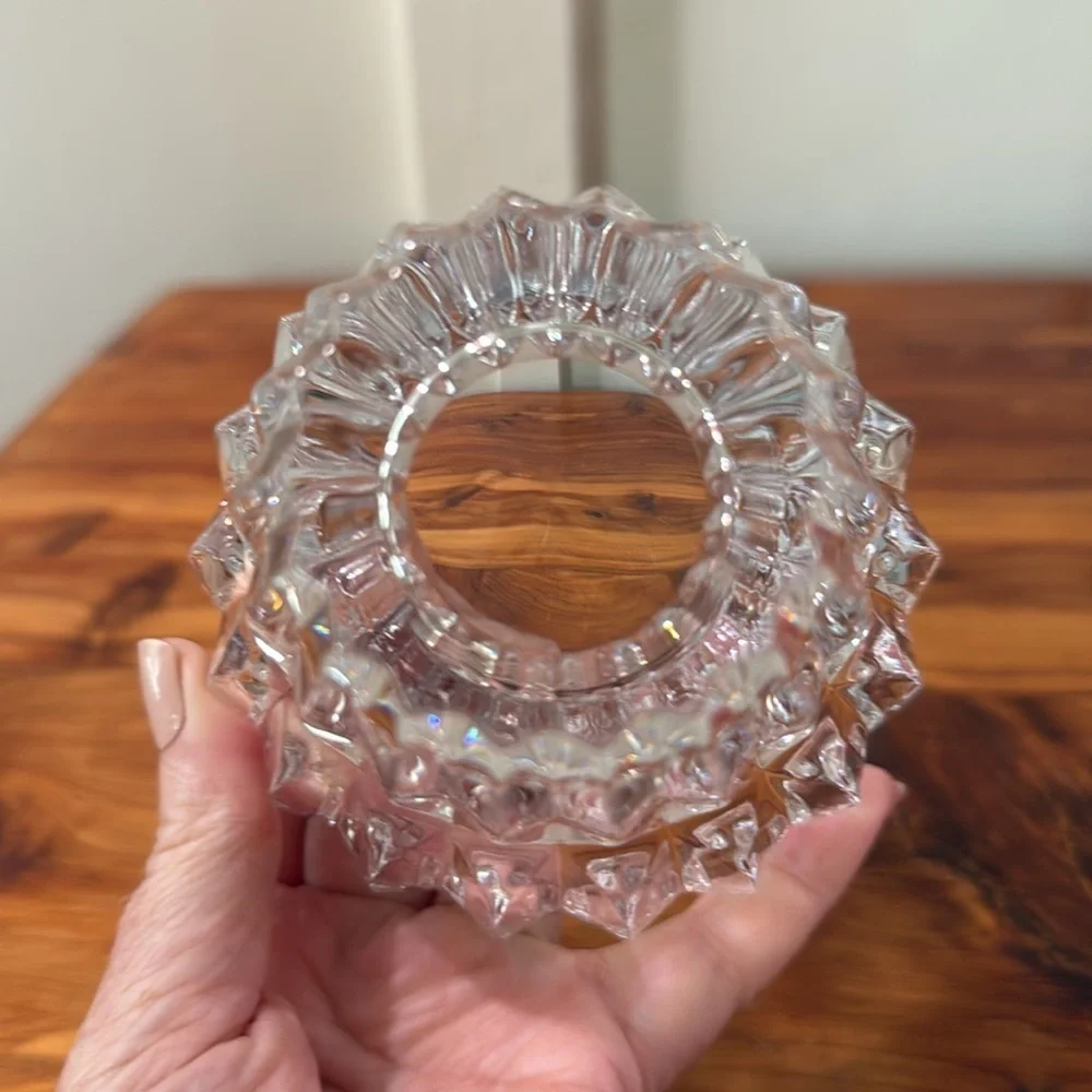 Mikasa Royal Suite Crystal Candle Holder w/ PartyLite Calm Waters Votives